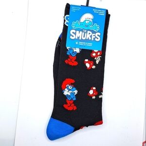 Papa Smurf crew socks the smurfs cartoon graphic novelty socks